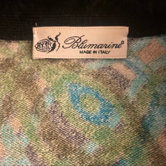 Vintage 90s Blumarine fur collar cardigan - Picture 2 of 5